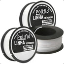 Linha Pedreiro Polibel Polifio Nylon Trançada Construção Branco (50m e 100m)