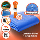 Lona Reforçada Impermeável 75g + Corda 10 metros